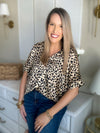 Pieced Perfect Leopard Blouse