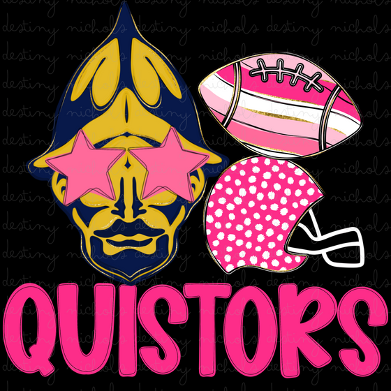 Quistors Pink Preppy Mascot