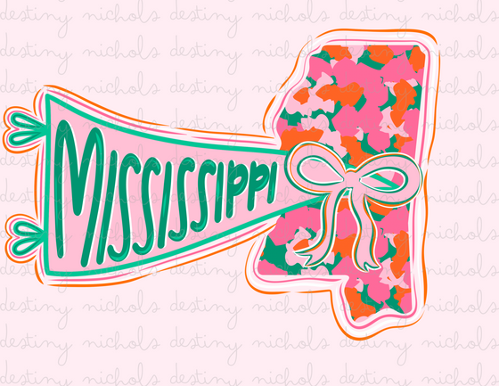 Mississippi State Preppy Flag