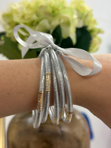  Silver Jelly Bracelet Set