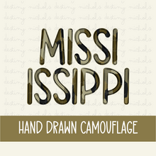  Hand Drawn Camo - Mississippi