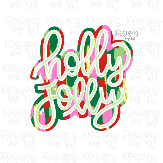 Holly Jolly Brushstroke