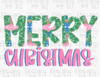Merry Christmas Preppy Hand Lettered