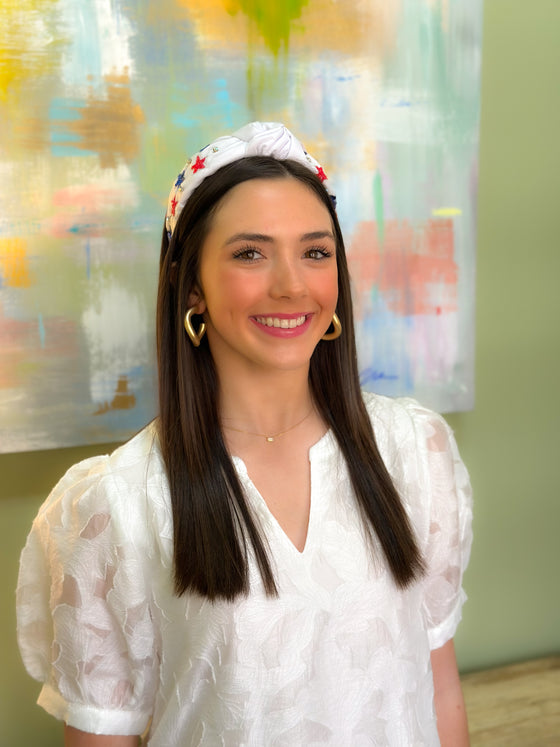 White Star Patch Headband