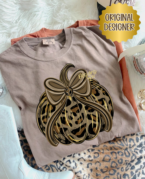 Cheetah Print Brushstroke Pumpkin