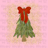 Glitter Christmas Tree w/ Bow