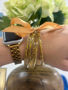  Glitter Filled Jelly Bracelets