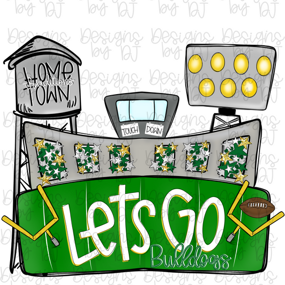 Bulldogs Football Stadium w/ Pocket (Gray/Green)