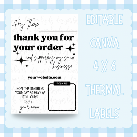 Thank You For Your Order Thermal - EDITABLE