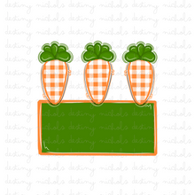  Orange Green Carrot Name Plate
