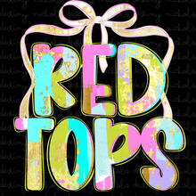  Red Tops Preppy Abstract w/ Bow
