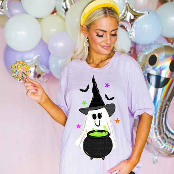 Ghostly Cauldron Witch Hat