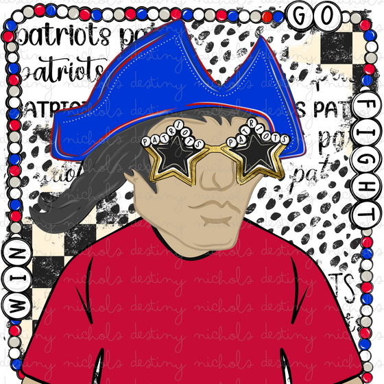 Patriots Charm Mascot w Pocket (2) Designs