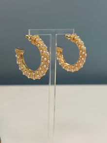  Pearl Dotted & Metal Hoops