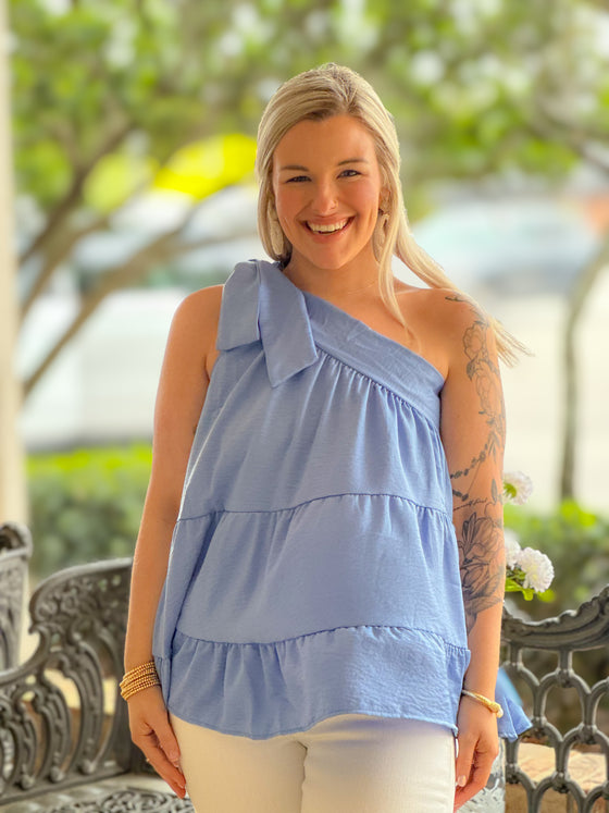 One Step At A Time Blouse - Chambray