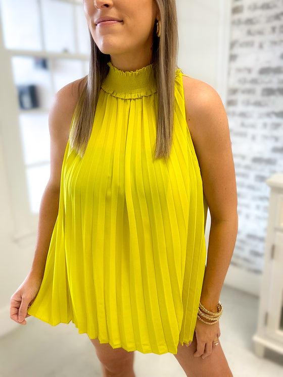 Haltered Environment Top - Golden Kiwi