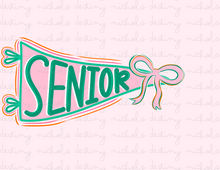  CUSTOM: “Senior” Preppy Pennant Flag