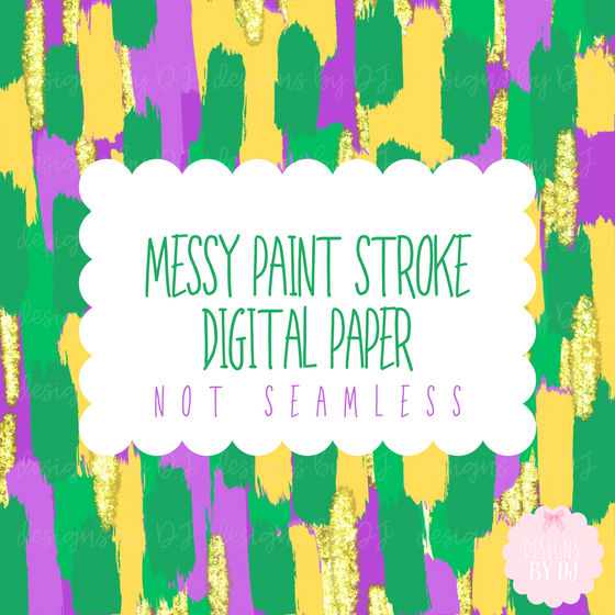 BUNDLE of 4 Messy Paint Stroke Digital Paper