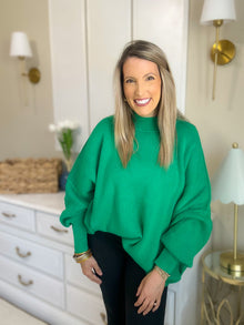  Cedar Creek Sweater - Kelly Green