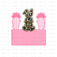  Camo+Pink Bunny Name Plate
