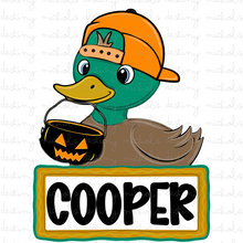  Halloween Duck Name Plate
