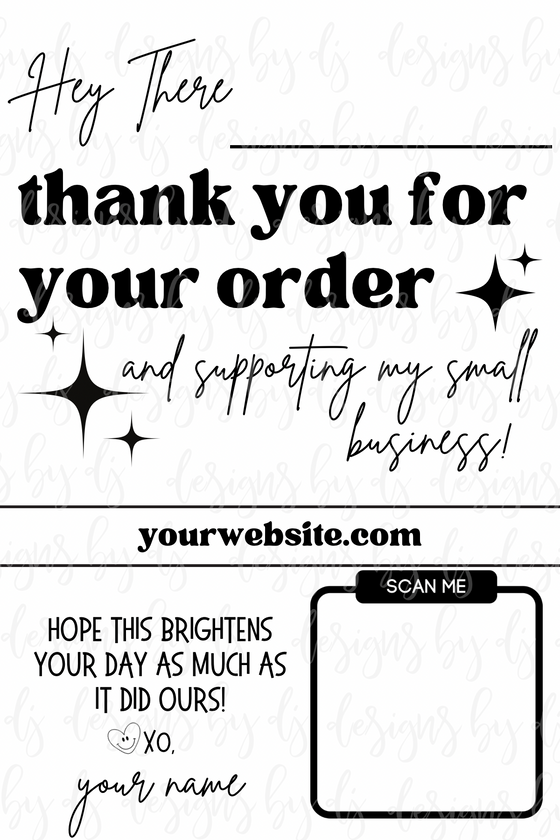 Thank You For Your Order Thermal - EDITABLE