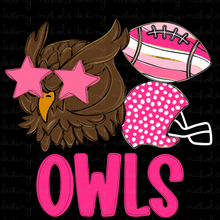  Owls (Brown) Pink Preppy Mascot