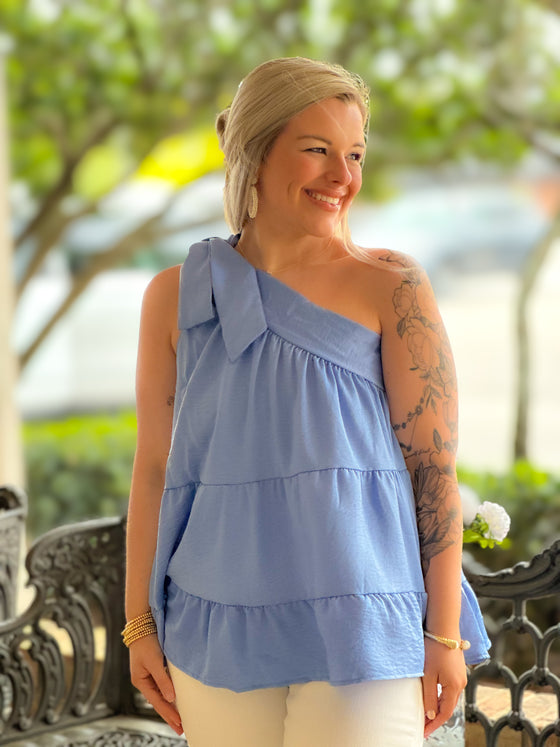 One Step At A Time Blouse - Chambray