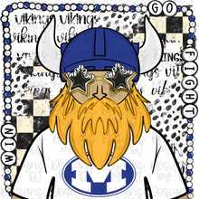  (Custom) Vikings Royal & White Mascot + Pocket