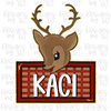 Reindeer Name Plaque