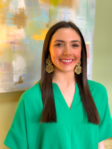  Gold Floral Earrings