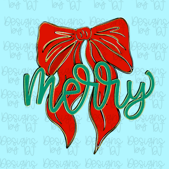 Merry Bow w/ Glitter