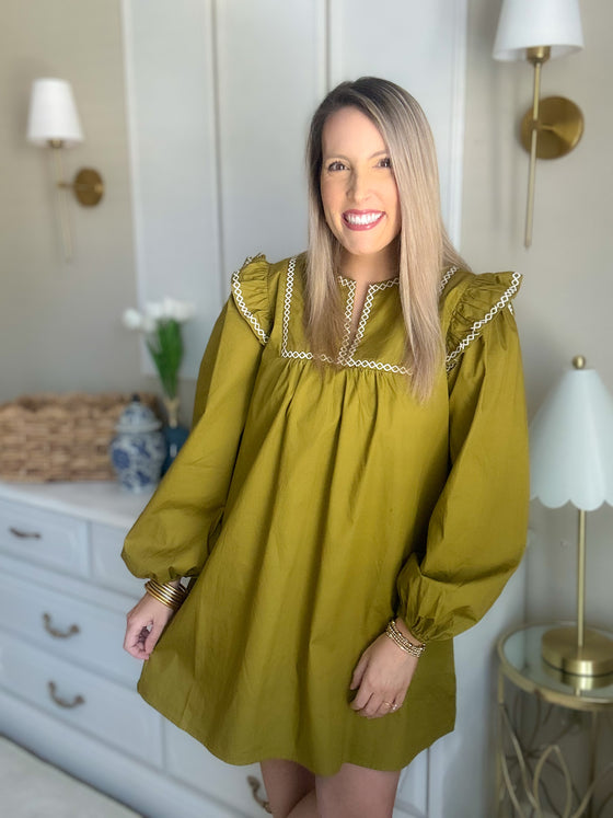 Cozy Coast Embroidered Dress