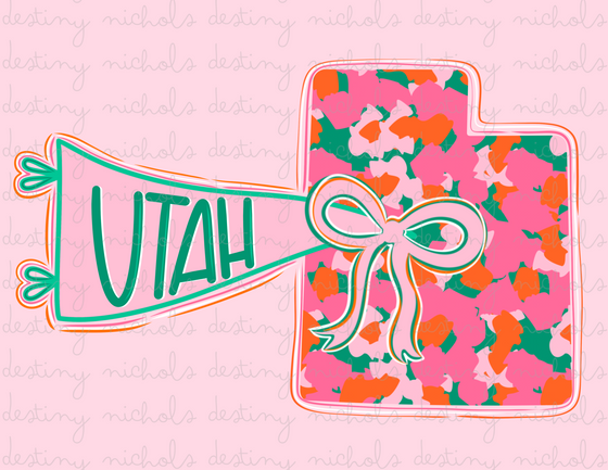 Utah State Preppy Flag