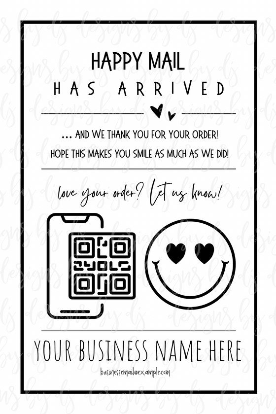 Happy Mail Thermal Label - EDITABLE