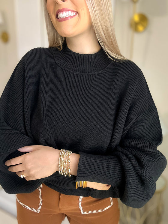 Midnight Hours Sweater - Black