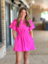 In The Tropics Romper - Hot Pink