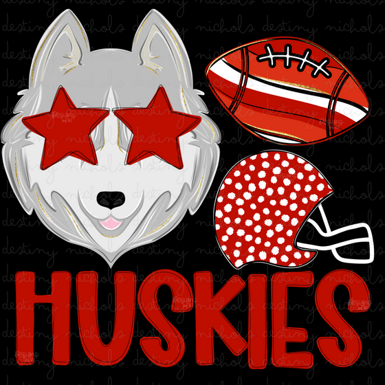 Huskies Red Mascot