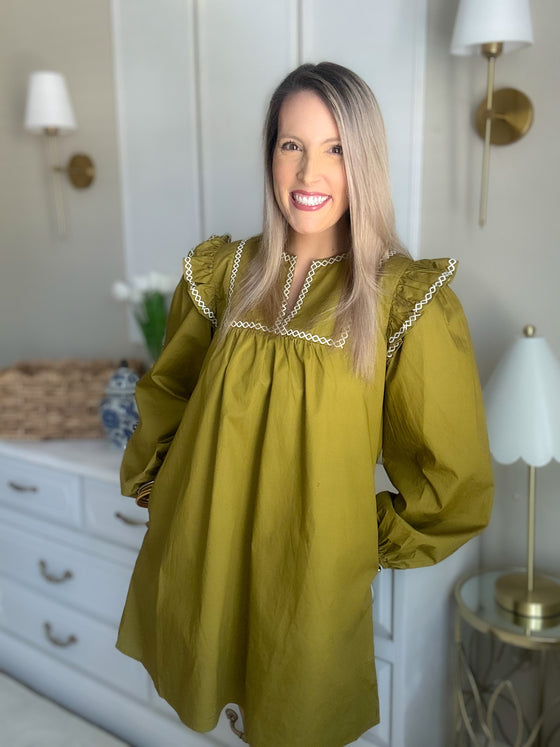 Cozy Coast Embroidered Dress