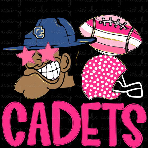 Cadets Pink Preppy Mascot