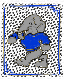  Royal Blue Elephant Mascot