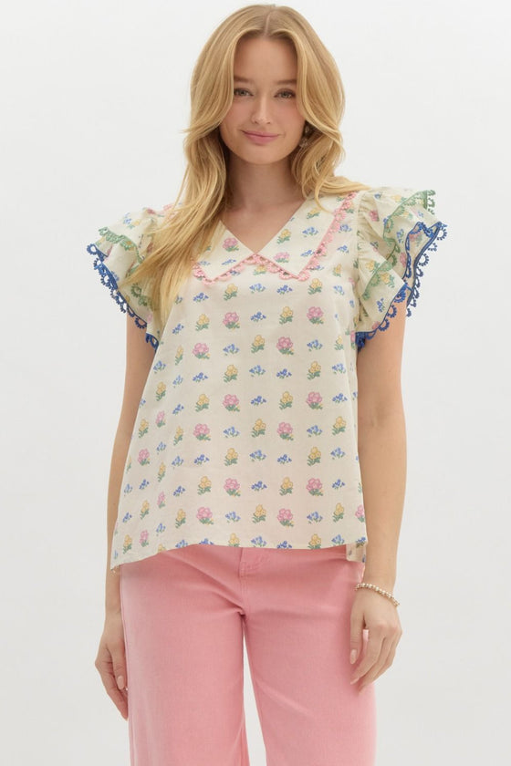 Floral Chelsea Pullover Blouse