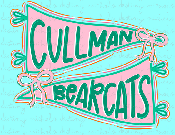 Custom: Cullman Bearcats Pennant Flag