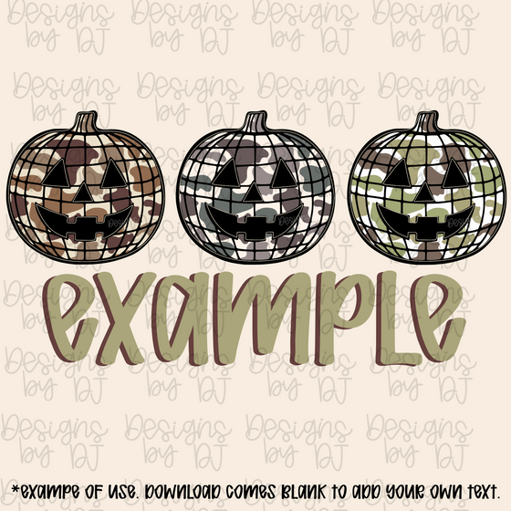 Camo Pumpkin Trio