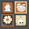 Spooky Vintage Stamp Collage