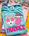Huskies Pink Preppy Mascot
