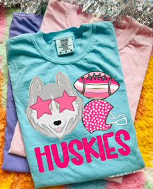  Huskies Pink Preppy Mascot