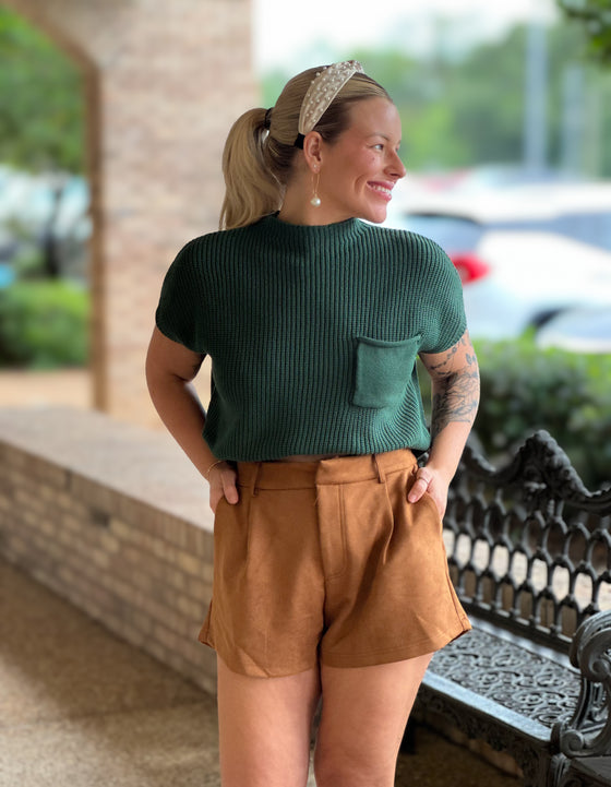 Suede High Waist Shorts