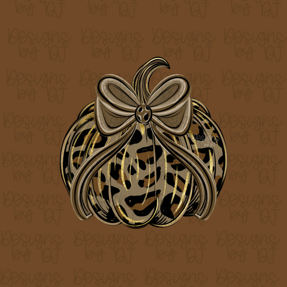 Cheetah Print Brushstroke Pumpkin