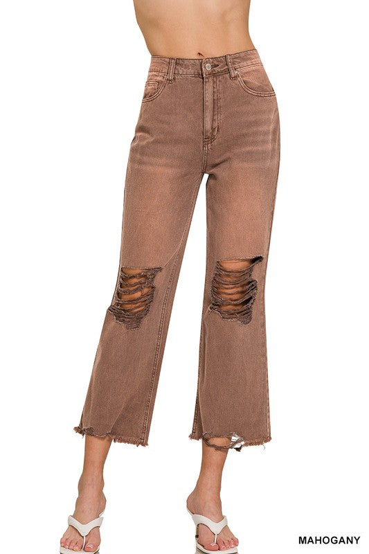 Mahogany Washed Denim Jeans